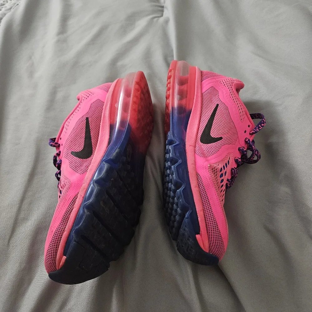 Size 6.5y Nike Air Max 2014 Hyper‎ Pink Hyper Cobalt (Women's 8.5)